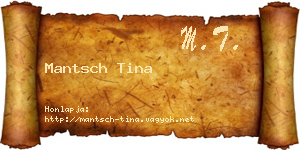 Mantsch Tina névjegykártya
